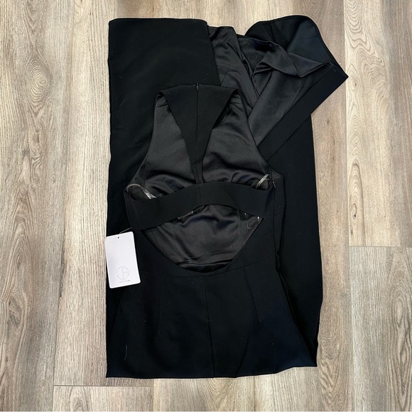 New JS Collections Black Faux Wrap Halter Maxi Dress - Picture 6 of 7